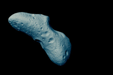 Asteroid on a dark background. Elements of this image furnished by NASA