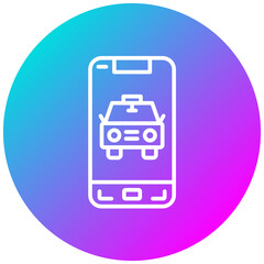 Mobile Taxi Icon