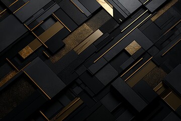 Black and Gold Wallpaper with Clock Accents