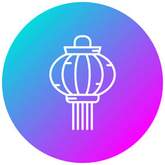 Red Paper Lantern Icon