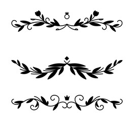 Dividers collection with floral ornaments