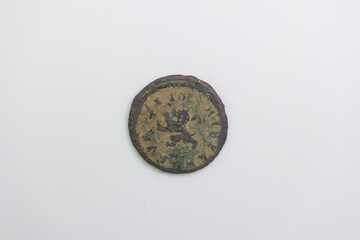 old spanish coin antique metal sign collecting hobby mint inscri