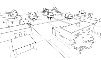 abstract  architecture vector 3d illustration