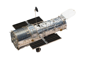 Space telescope isolated on white background. Elements of this image furnished by NASA