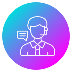 Obraz premium Support Agent Icon