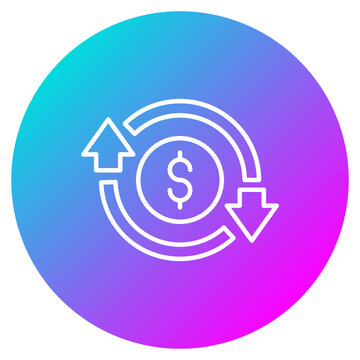 Increase and Decrease in Rate Icon
