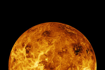 Planet Venus on a dark background. Elements of this image furnished by NASA