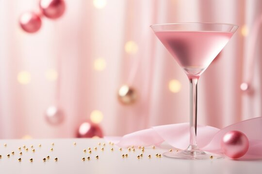 Pink Valentine's day cocktail