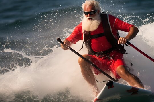 Dynamic Water Sports, Santa Claus, windsurfing, dynamic, water sports