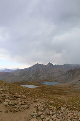 Fourth stage of Ak-Suu Traverse trek from Boz-Uchuk lake to Aylanysh Pass, Karakol, Kyrgyzstan