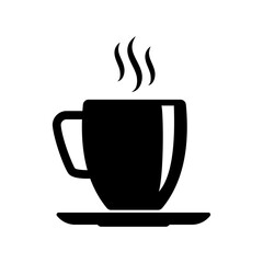 Coffee cup icon. Cup of hot drink, mug of coffee, tea etc. Coffee cup with steam vector icon.