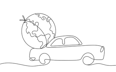  Car. Planet. One line