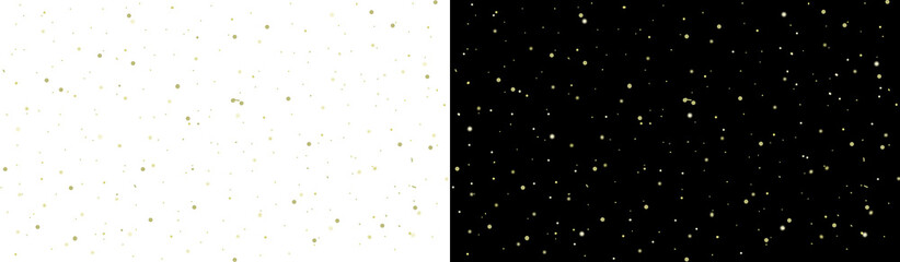 The background design is stardust, shiny sequins. shining particles of golden color, on a black and transparent background. beautiful luxury modern decoration