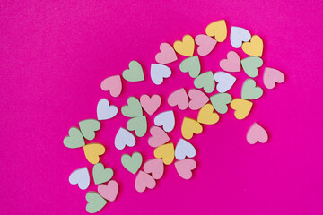 pastel hearts for valentines day