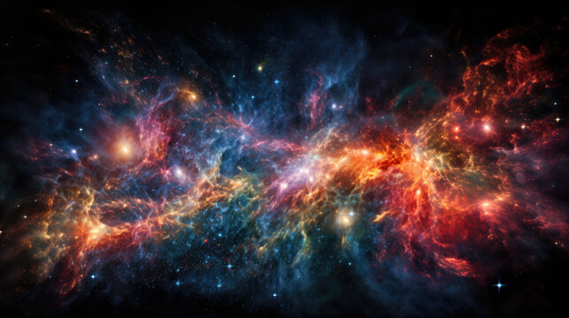 colorful cosmic nebulae in the universe