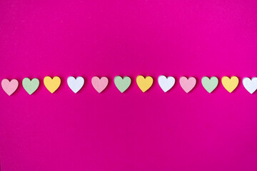 pastel hearts for valentines day