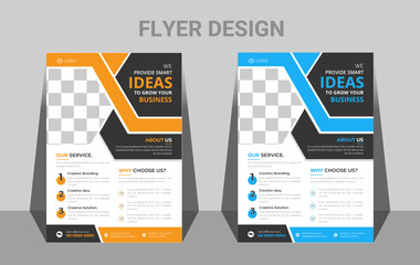 Free vector business flyer template, Minimalistic corporate business flyer design.