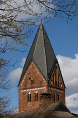 Kirchturm der Basilika Altenkrempe, Ostholstein, Schleswig Holstein