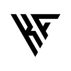 Triangle Letter KA Logo Design