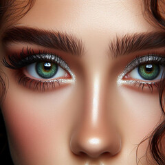 Fototapeta premium close up of eyes for today new 2024