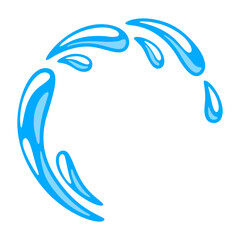 Fototapeta premium Water drops illustration. Aqua or liquid in motion.