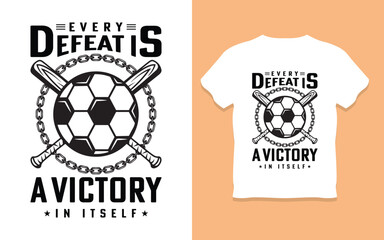 Vector tshirt design slogan typography focus on your goal with football vintage illustration - obrazy, fototapety, plakaty