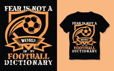 Vector tshirt design slogan typography focus on your goal with football vintage illustration - obrazy, fototapety, plakaty