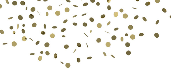 Enchanting Euphoria: Breathtaking 3D Illustration of Enchanting Gold Confetti