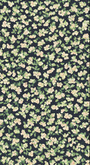 seamless dark floral pattern with spring flowers