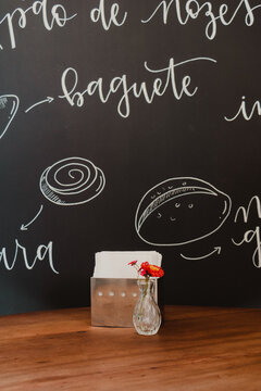 teable in a cozy coffee shop