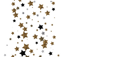 Obraz premium Ethereal Rain of Gold: Step into a Captivating 3D Stars Shower