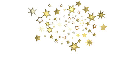 Journey to the Cosmos: Immerse Yourself in a 3D Gold Stars Rainfall