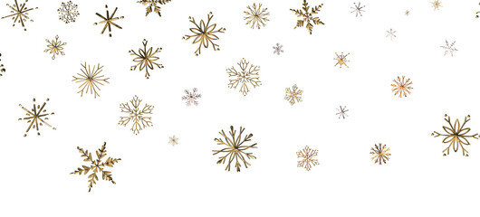 Snowflake Dance: Radiant 3D Illustration Showcasing Falling Christmas Snowflakes in Harmony
