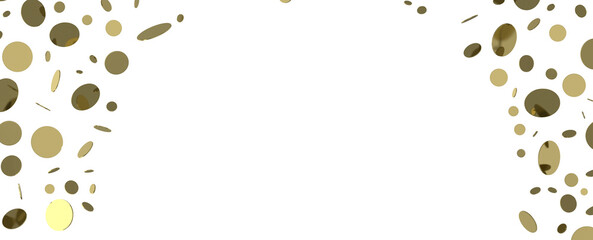 Enchanting Euphoria: Breathtaking 3D Illustration of Enchanting Gold Confetti