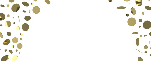 Enchanting Euphoria: Breathtaking 3D Illustration of Enchanting Gold Confetti