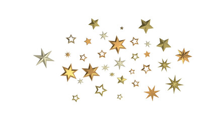 Christmas Star Plummet: Astonishing 3D Illustration Depicting Falling Holiday Stardust