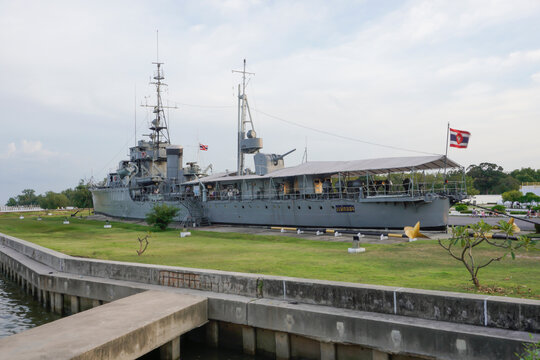 10 December 2023 Phra Chulachomklao Fort HTMS Mae Klong Warship Museum It is the longest serving warship in the history of the Thai Navy. and is the second oldest warship in the world.                