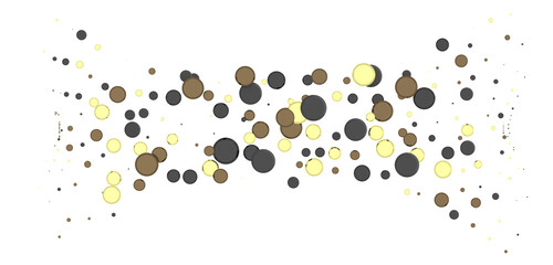 Gilded Celebration: Magnificent 3D Illustration of a Grand gold Confetti Event