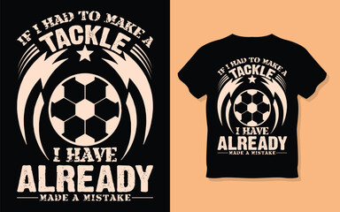 Vector tshirt design slogan typography focus on your goal with football vintage illustration - obrazy, fototapety, plakaty