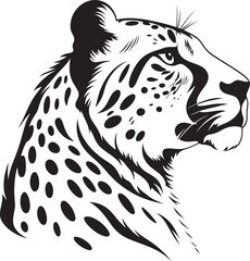 Majestic Momentum Iconic Cheetah Mark Streamlined Agility Cheetah Logo Symbol