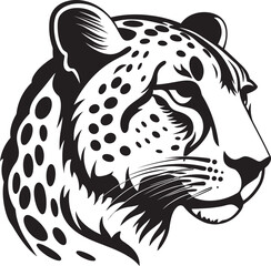 Elegant Acceleration Cheetah Icon Illustration Majestic Momentum Iconic Cheetah Mark