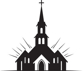 Ethereal Elegance Church Vector Icon Pious Presence Iconic Church Symbol