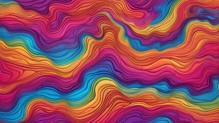 Arte en Movimiento: Texturas de Olas y Geométricas, un Arco Iris de Color y Decoraciones con Gradiente para Empapelar con Estilo