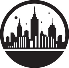 Obraz premium Architectural Diversity Buildings Vector Icon Skyline Symphony Iconic Cityscape Symbol