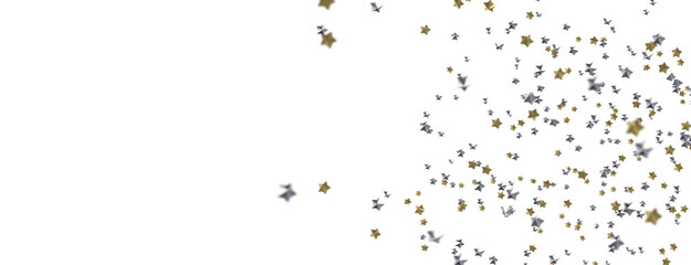 Stellar Christmas Symphony: Exquisite 3D Illustration of Falling Stars in Harmonious Motion for the Holidays