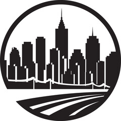 Obraz premium Downtown Dreams City Buildings Vector Icon Metropolitan Mosaic Iconic Cityscape Design