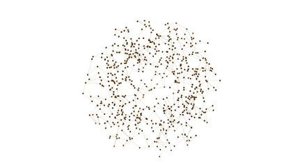 Abstract connected dots and lines. Concept of AI technology, Motion of digital data flow.