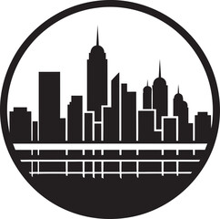 Obraz premium Cityscape Tapestry Buildings Vector Icon Metropolitan Marvels Iconic Cityscape Symbol