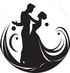 Timeless Tango Couple Logo Design Synchronized Elegance Iconic Dance Image