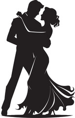 Swirling Symphony Couple Logo Image Harmonious Momentum Iconic Dance Emblem